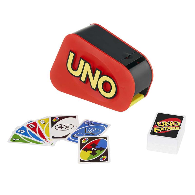 Jogo de Cartas UNO Extreme GXY75 - Lançador de Ação Aleatória (7+)